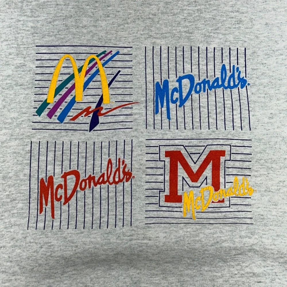 90s Vintage McDonalds Sweatshirt Mens 2XL Pullover Crewneck Uniform Script